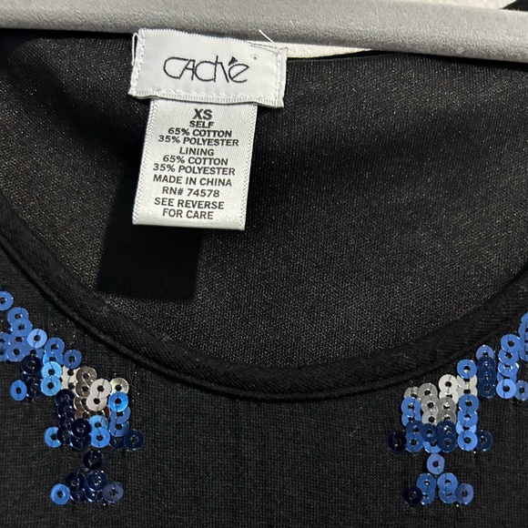 Cache Sequin Aztec Pattern Cocktail Mini Dress - Picture 4 of 5